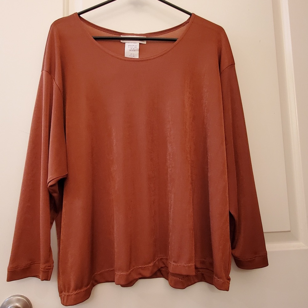 JUST MY STYLE Long Sleeve Scoop-Neck Shirt